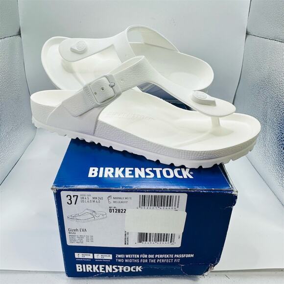Birkenstock Shoes - Birkenstock Gizeh EVA Sandals Womens US 6 EU 37 White Thong Waterproof